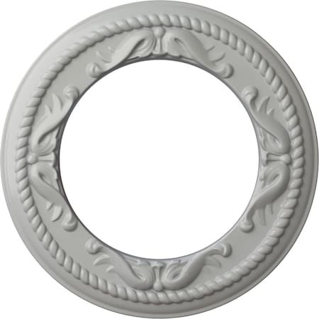 Ekena Millwork Roped Medway Ceiling Medallion (Fits Canopies up to 7 1/2"), 12 1/4"OD x 7 1/2"ID x 7/8"P, Frost CM12MEFRF
